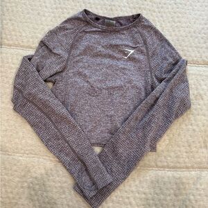 Gymshark Women's Heathered Purple Sweatshirt